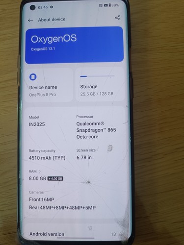 Oneplus pro 8gb 128gb - 8,