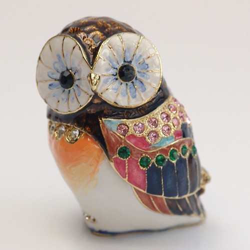 Owl bird jewellery trinket box - trinket,