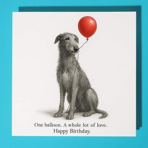 Scottish deerhound happy - deerhound,