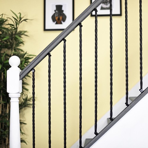 Plain twist black - iron, stair