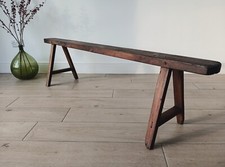 Antique/Vintage French Provincial Style Rustic Fruitwood/Walnut Long Bench