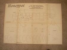 RCME Plans of the Honeypot a sports biplane model 32" wingspan