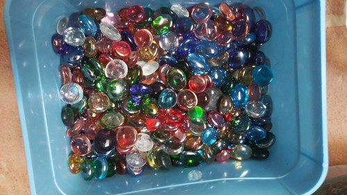 Multicolour glass mosaic - glass, gem
