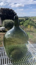 Large Antique Green Glass Demijohn 53 cm tall