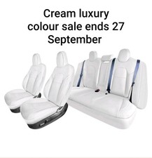 Custom Fit Nappa Leather Car Seat Covers for 2021-2024 Tesla Model Y