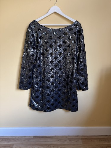 Zara blue silver geometric - silver,