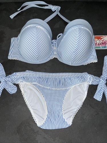Ladies blue white - &, stripe