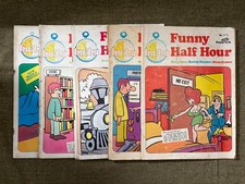 📚 Funny Half Hour Nos 2, 8, 9, 11 & 12 Adults Only Vintage Comic Bundle 1960s