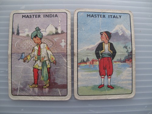 Two vintage playing - , cards