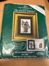 Flower Fairies Cross Stitch Embroidery Kit - NEW Heliotrope Fairy  12cm x 9.5cm
