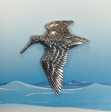 Flying Woodcock Silver Pewter