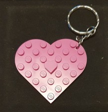 Large Lego heart keyring custom made, christmas gift, valentines day