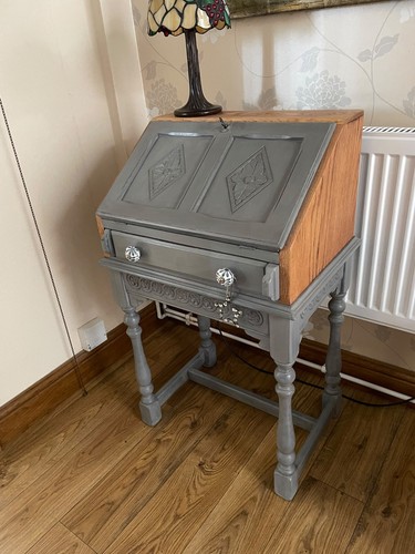 Oak bureau writing - oak, desk