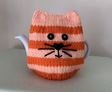 New Hand Knit Orange/Apricot
