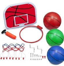 Indoor Mini Basketball Hoop Set for Boys Kids, Portable Mini Hoop with 4 Balls