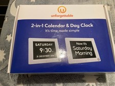 Dementia Clock UNFORGETTABLE 2 in 1 Calendar Clock SEN Visual Impairments