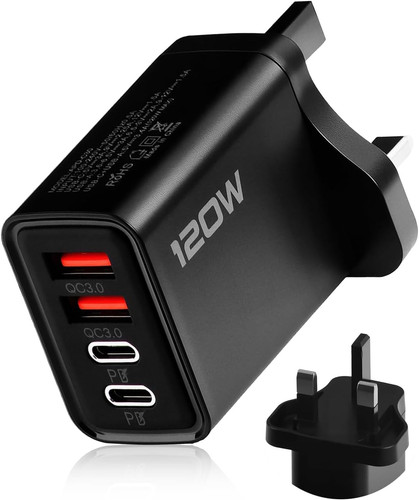Usb plug port 120w charger - usb, 5