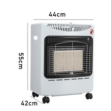 4.2Kw Portable Heater Butane Fire Calor Gas Cabinet With Regulator Hose Wheeled