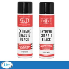 2 x 500ml (Aerosol Can) - Frost Extreme Chassis Gloss Black Spray Paint