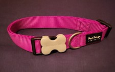 Red dingo bucklebone clip plain purple dog collar in excellent condition.