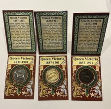 COLLECTION OF THREE QUEEN VICTORIA SEALED REPRODUCTION COINS SETS