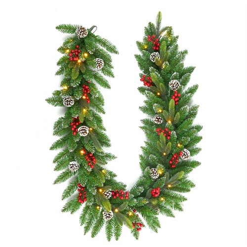 Prelit christmas garland - prelit,