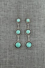 Turquoise & Sterling Silver Earrings - Martin Perry