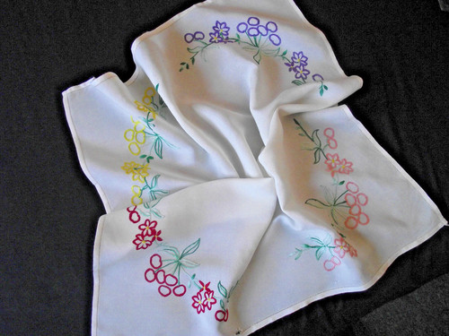 Vtg hand embroidered - vtg, &