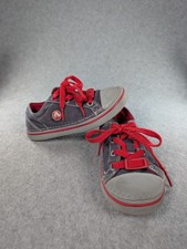 Crocs Hover Sneakers Boys Size C 12 Blue Canvas Lace Up Shoes Casual