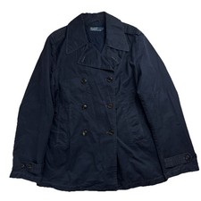 Polo Ralph Lauren Double Breasted Rain Pea Coat Jacket Utility Mac Navy L