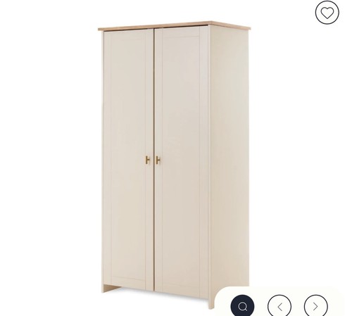 Obaby evie double wardrobe - obaby,
