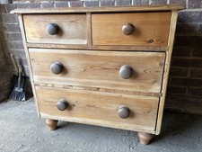 Antique Victorian Pine Chest Of Drawers Solid And Well Made Lots Of Character