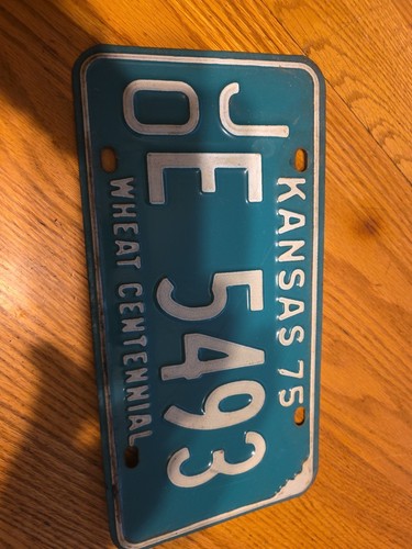1975 kansas license plate - 1975,