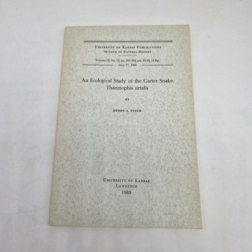 1965 ecological study - ecological, garter