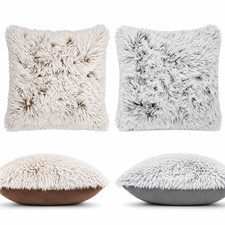 Faux Fur Cushion Cover 2 Tone