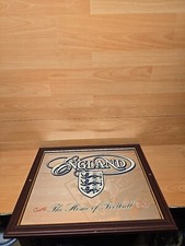 VINTAGE ENGLAND FOOTBALL MIRROR 58cm X 48cm 