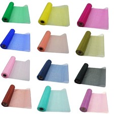 55M X 29CM Organza Roll Fabric Wedding Party Decor Chair Bows Table Runner Sash