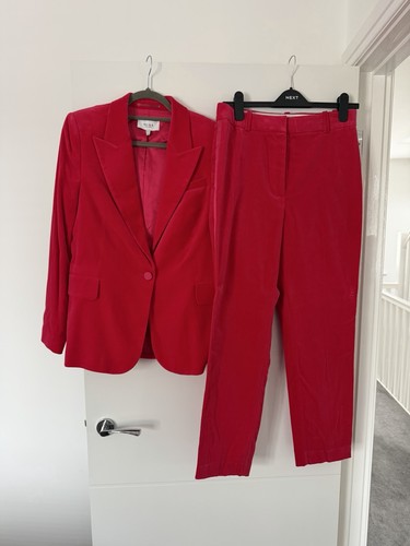 Reiss pink velvet blazer - pink,