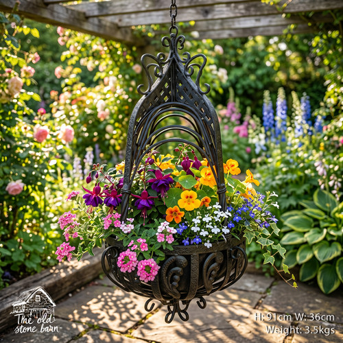 Hanging basket flower planter - basket,
