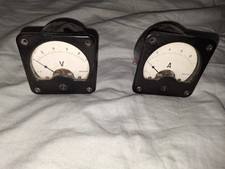 Vintage Weston Ammeter 10A max and Voltmeter  10V max Mountable. Working.