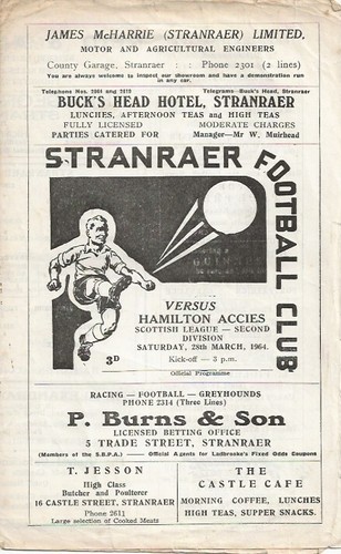 Stranraer hamilton - v,