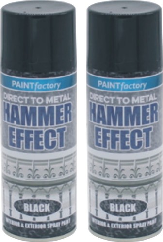 2x400ml hammer effect black - 2x400ml,