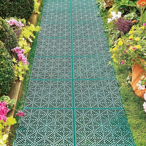 Pack green garden tiles - green,