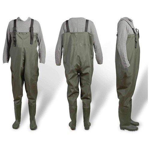 Zebco pvc waders green all - waders,