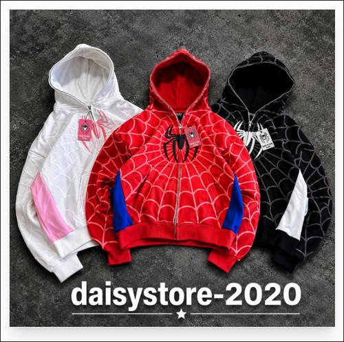 Print spiderman hoodie y2k - print,