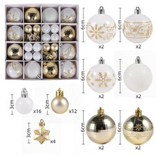 44PCS Large Christmas Baubles