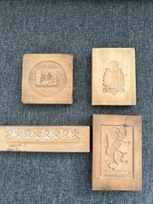 Vintage Wooden Moulds King George VI, Crown, Lion  And Birds. Rare