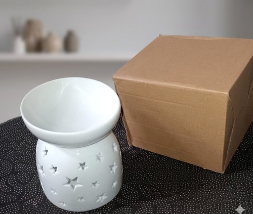 White ceramic star cut - ceramic, wax