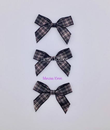 Tartan ribbon bows made - bows~made, from