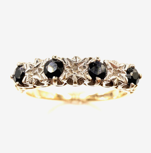 9ct gold sapphire - 9ct,
